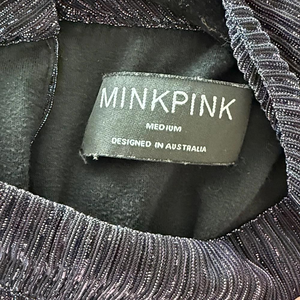 MINKPINK Enya Lurex Plisse Jumpsuit - Size Medium - Picture 6 of 6